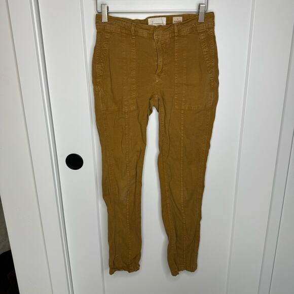 Anthropologie The Wanderer Utility Cargo Crop Pants Honey Tan Size 26 - Picture 2 of 6